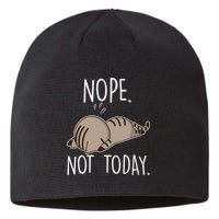 Nope Not Today Funny Lazy Cat Sustainable Beanie