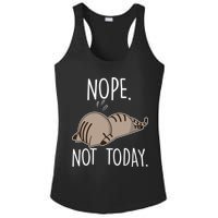 Nope Not Today Funny Lazy Cat Ladies PosiCharge Competitor Racerback Tank