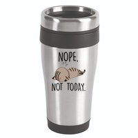 Nope Not Today Funny Lazy Cat 16oz Travel Tumbler