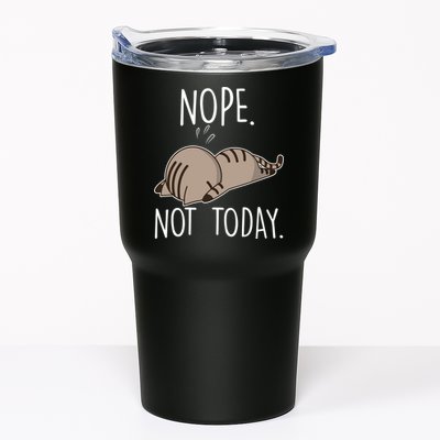 Nope Not Today Funny Lazy Cat Tumbler