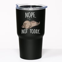 Nope Not Today Funny Lazy Cat Tumbler