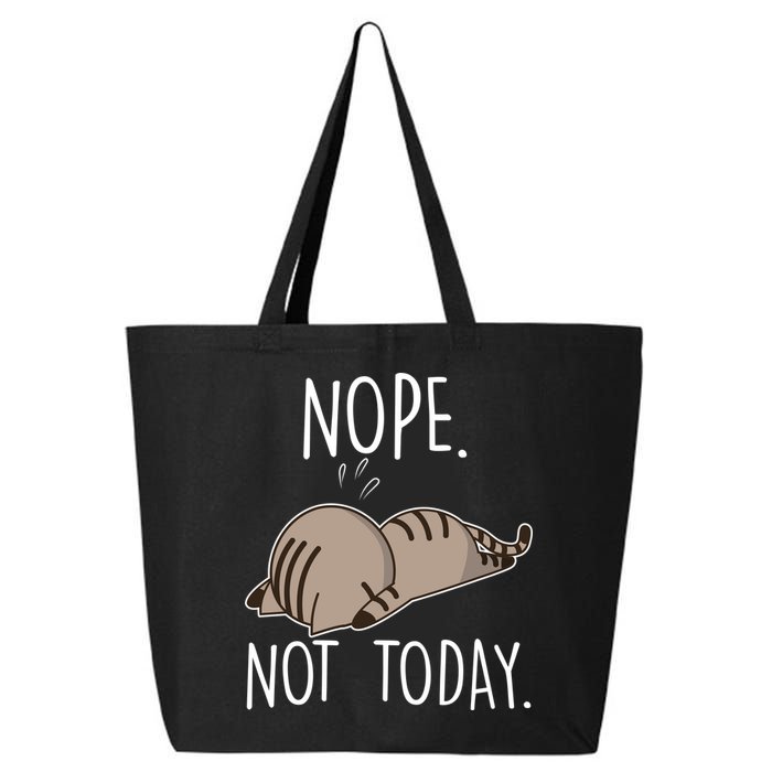 Nope Not Today Funny Lazy Cat 25L Jumbo Tote