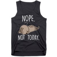 Nope Not Today Funny Lazy Cat Tank Top