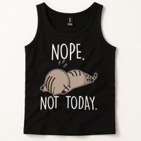 Nope Not Today Funny Lazy Cat Tank Top