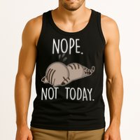 Nope Not Today Funny Lazy Cat Tank Top
