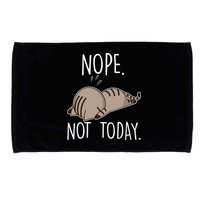 Nope Not Today Funny Lazy Cat Microfiber Hand Towel