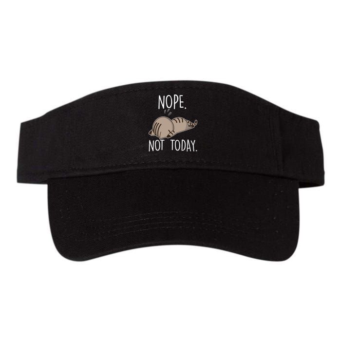 Nope Not Today Funny Lazy Cat Visor