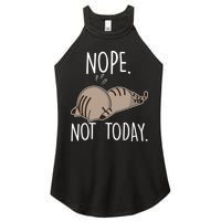 Nope Not Today Funny Lazy Cat Women's Perfect Tri Rocker Tank