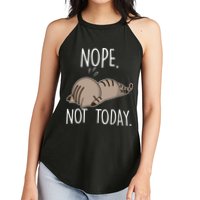 Nope Not Today Funny Lazy Cat Women's Perfect Tri Rocker Tank