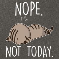 Nope Not Today Funny Lazy Cat Cotton Canvas Backpack