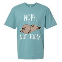 Nope Not Today Funny Lazy Cat Sueded Cloud Jersey T-Shirt