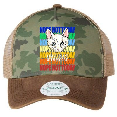 Nope Not Today I Have Plans With My Cat Legacy Tie Dye Trucker Hat