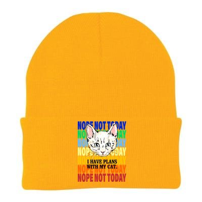 Nope Not Today I Have Plans With My Cat Knit Cap Winter Beanie