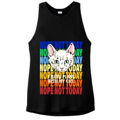 Nope Not Today I Have Plans With My Cat Ladies PosiCharge Tri-Blend Wicking Tank