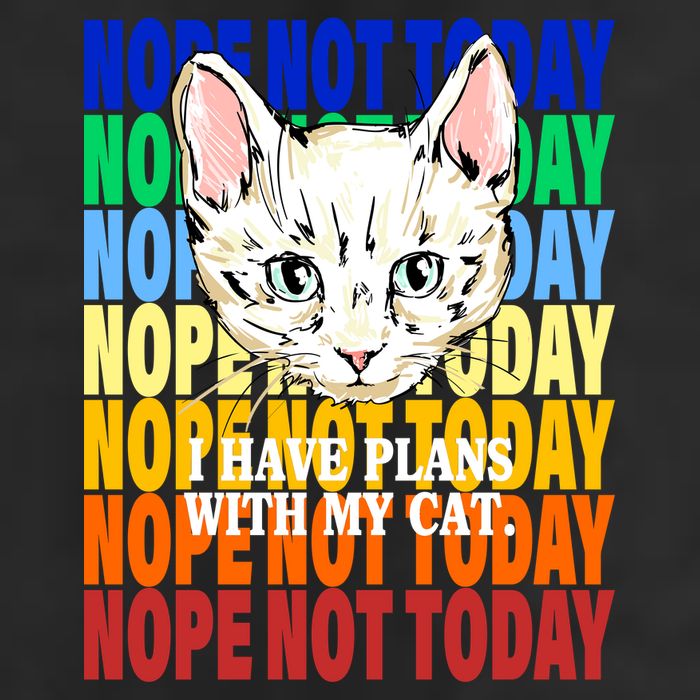 Nope Not Today I Have Plans With My Cat Cool Comfort Performance Bucket Hat