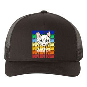 Nope Not Today I Have Plans With My Cat Yupoong Adult 5-Panel Trucker Hat