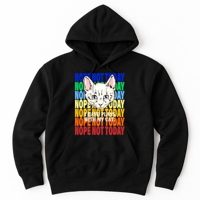 Nope Not Today I Have Plans With My Cat Hoodie