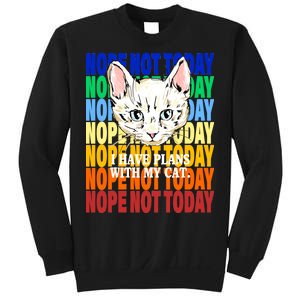 Nope Not Today I Have Plans With My Cat Sweatshirt