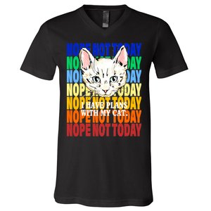 Nope Not Today I Have Plans With My Cat V-Neck T-Shirt