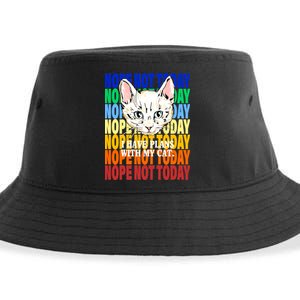 Nope Not Today I Have Plans With My Cat Sustainable Bucket Hat