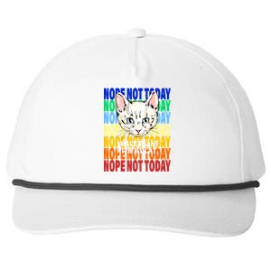 Nope Not Today I Have Plans With My Cat Snapback Five-Panel Rope Hat