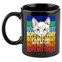 Nope Not Today I Have Plans With My Cat 11oz C Handle Ceramic Mug