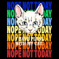 Nope Not Today I Have Plans With My Cat Drawstring Bag