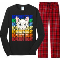 Nope Not Today I Have Plans With My Cat Long Sleeve Pajama Set