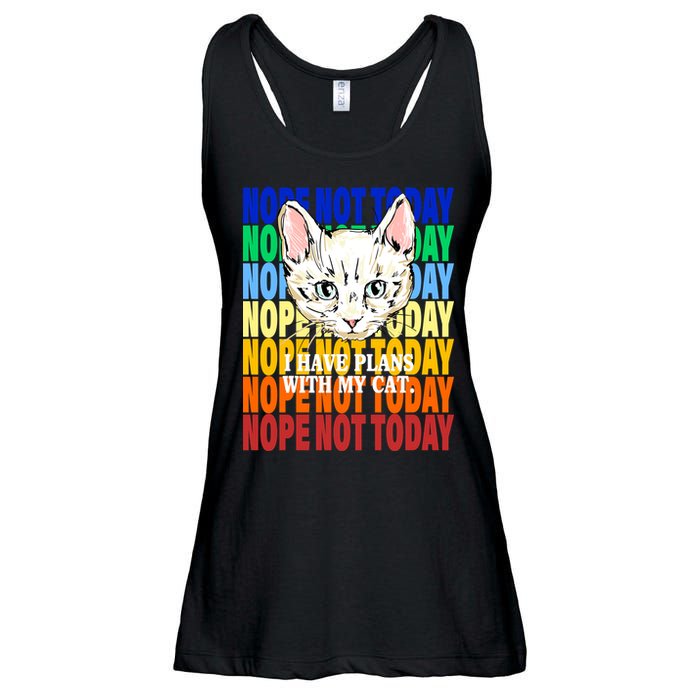 Nope Not Today I Have Plans With My Cat Ladies Essential Flowy Tank