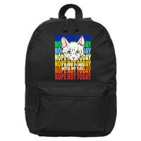 Nope Not Today I Have Plans With My Cat 16 in Basic Backpack