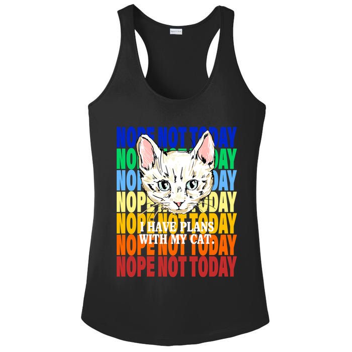 Nope Not Today I Have Plans With My Cat Ladies PosiCharge Competitor Racerback Tank