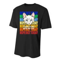 Nope Not Today I Have Plans With My Cat Youth Performance Sprint T-Shirt