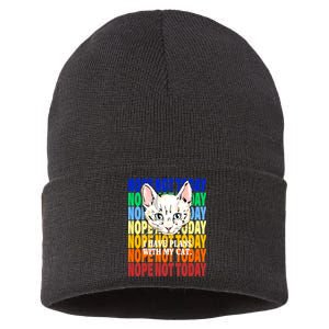 Nope Not Today I Have Plans With My Cat Sustainable Knit Beanie