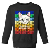 Nope Not Today I Have Plans With My Cat Toddler Sweatshirt