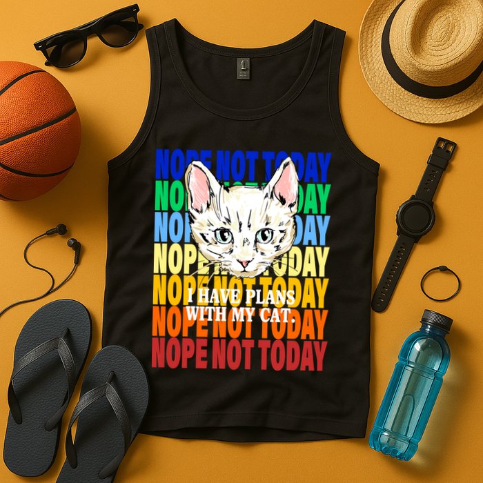 Nope Not Today I Have Plans With My Cat Tank Top