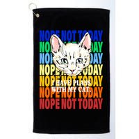 Nope Not Today I Have Plans With My Cat Golf Towel