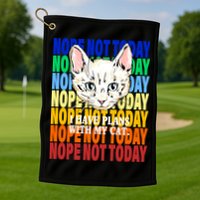 Nope Not Today I Have Plans With My Cat Golf Towel