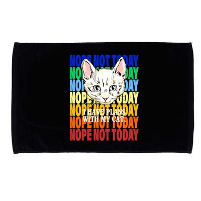 Nope Not Today I Have Plans With My Cat Microfiber Hand Towel