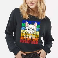Nope Not Today I Have Plans With My Cat Cropped Pullover Crew