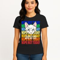 Nope Not Today I Have Plans With My Cat Womens T-Shirt