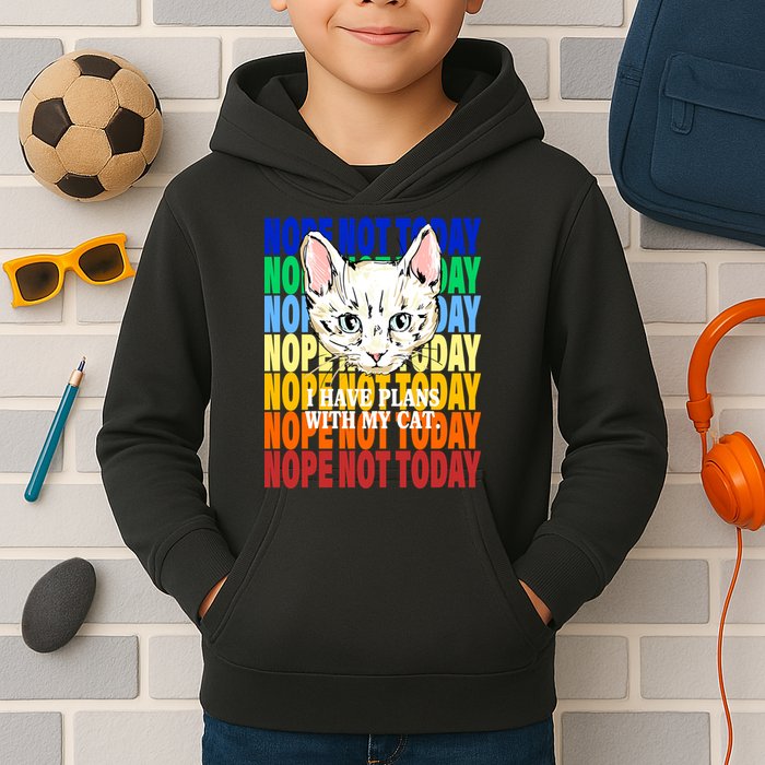 Nope Not Today I Have Plans With My Cat Kids Hoodie