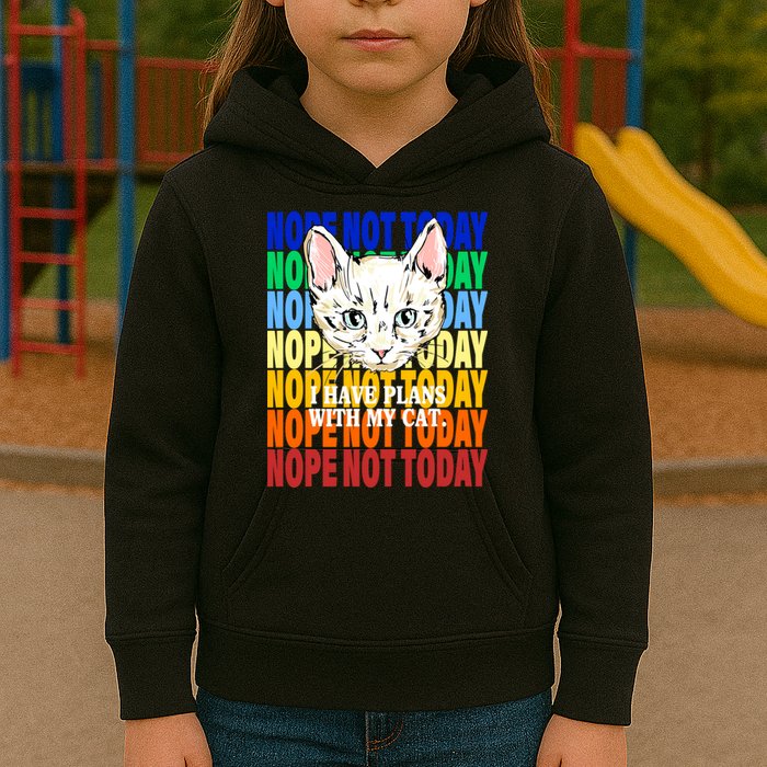 Nope Not Today I Have Plans With My Cat Kids Hoodie