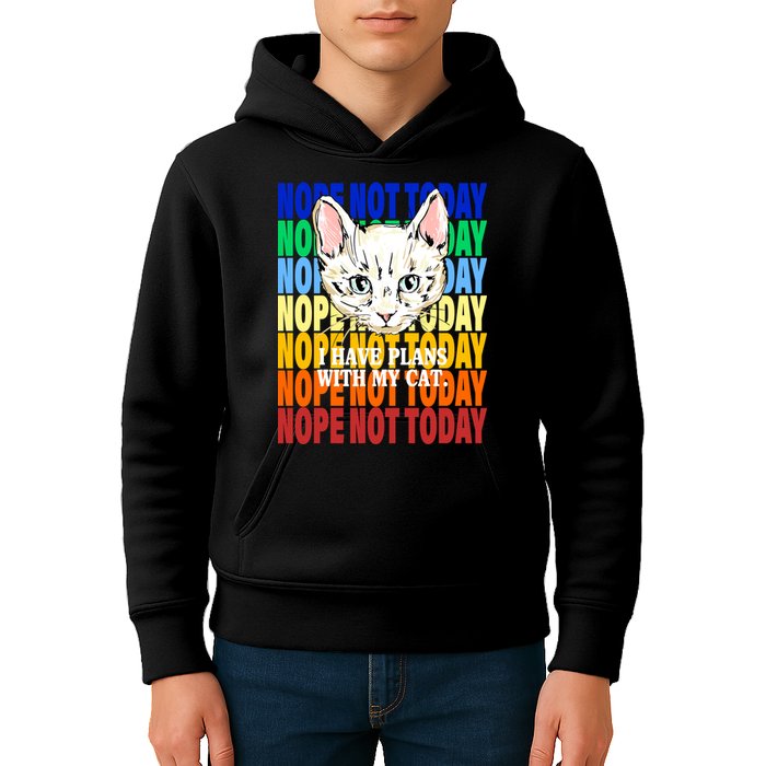 Nope Not Today I Have Plans With My Cat Kids Hoodie