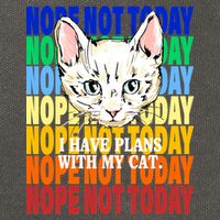 Nope Not Today I Have Plans With My Cat Cotton Canvas Backpack