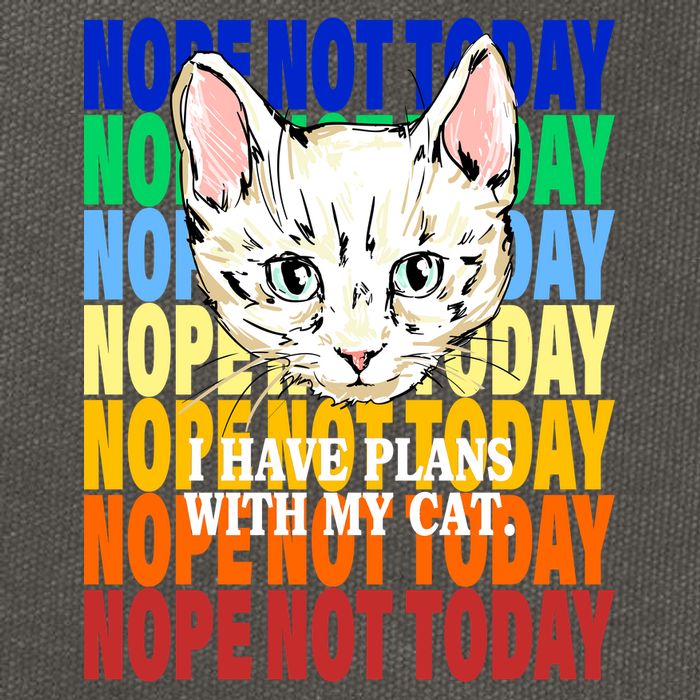 Nope Not Today I Have Plans With My Cat Cotton Canvas Backpack