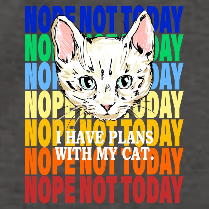 Nope Not Today I Have Plans With My Cat Vector Backpack