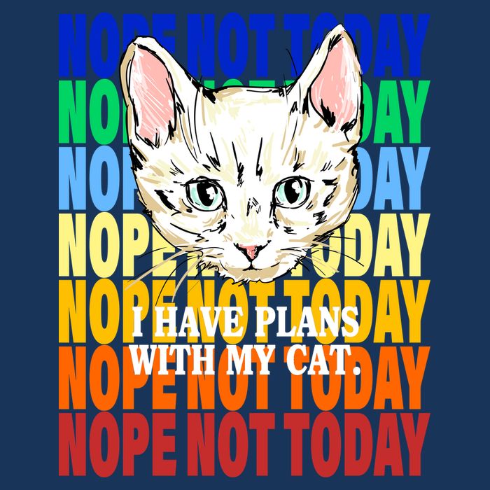 Nope Not Today I Have Plans With My Cat Infant Baby Jersey Bodysuit