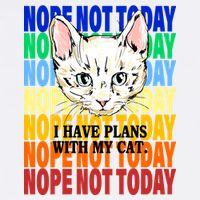 Nope Not Today I Have Plans With My Cat Garment-Dyed Sweatshirt