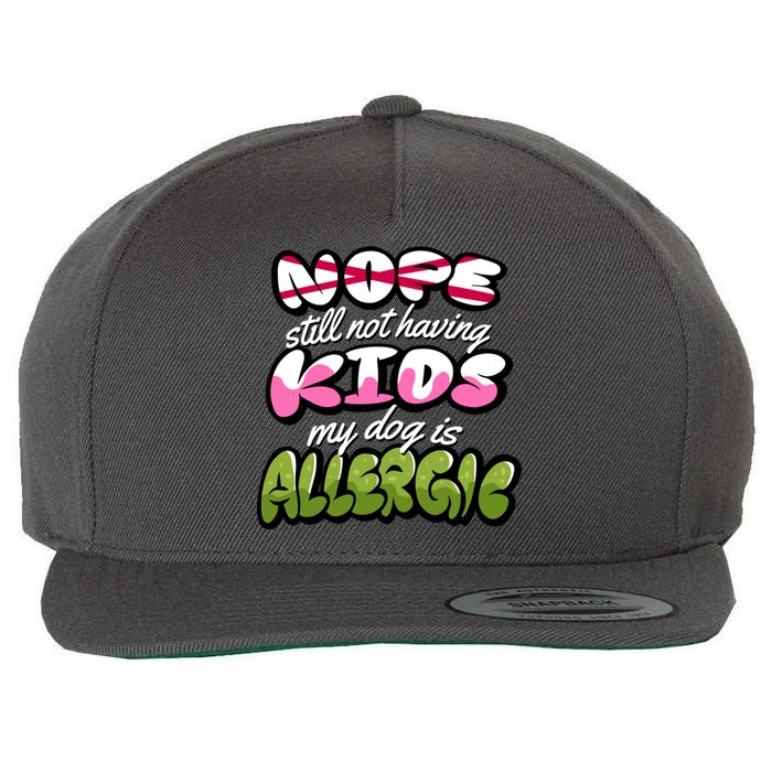 Nope Still Not Having Kids My Dog Is Allergic Wool Snapback Cap