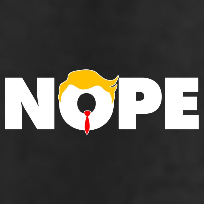 Nope To Trump 7 Panel Mesh Trucker Snapback Hat